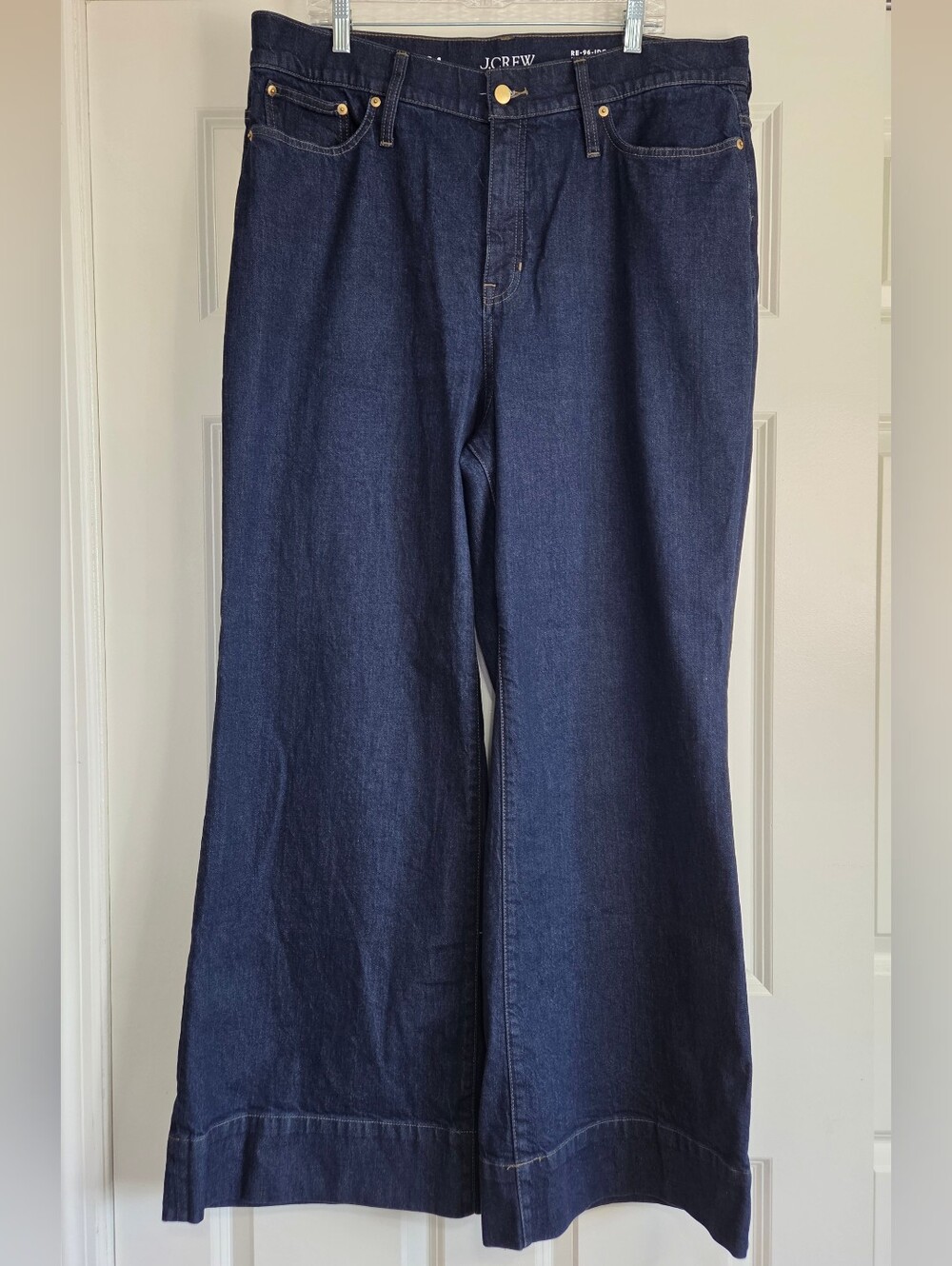 J. Crew '96 Denim Wide Leg Trouser Indigo Dark Wash - Size 34